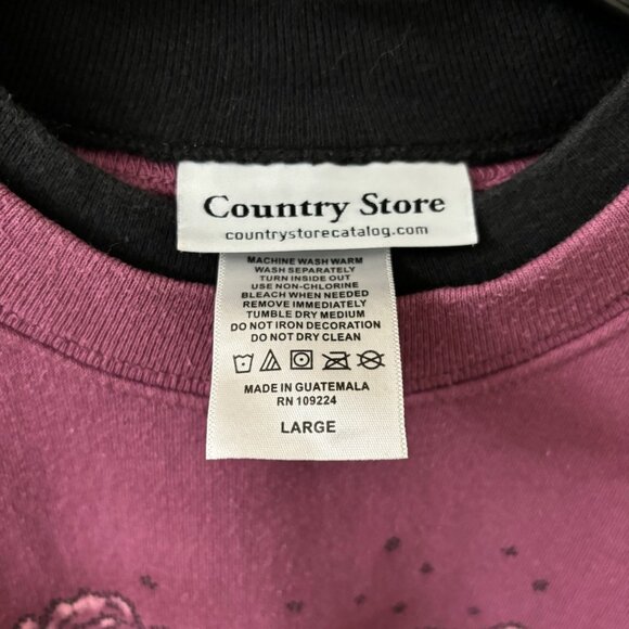 Women's Printed Roses Sweatshirt, Size Large - Picture 3 of 3